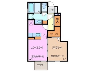 益生駅 徒歩12分 1階の物件間取画像